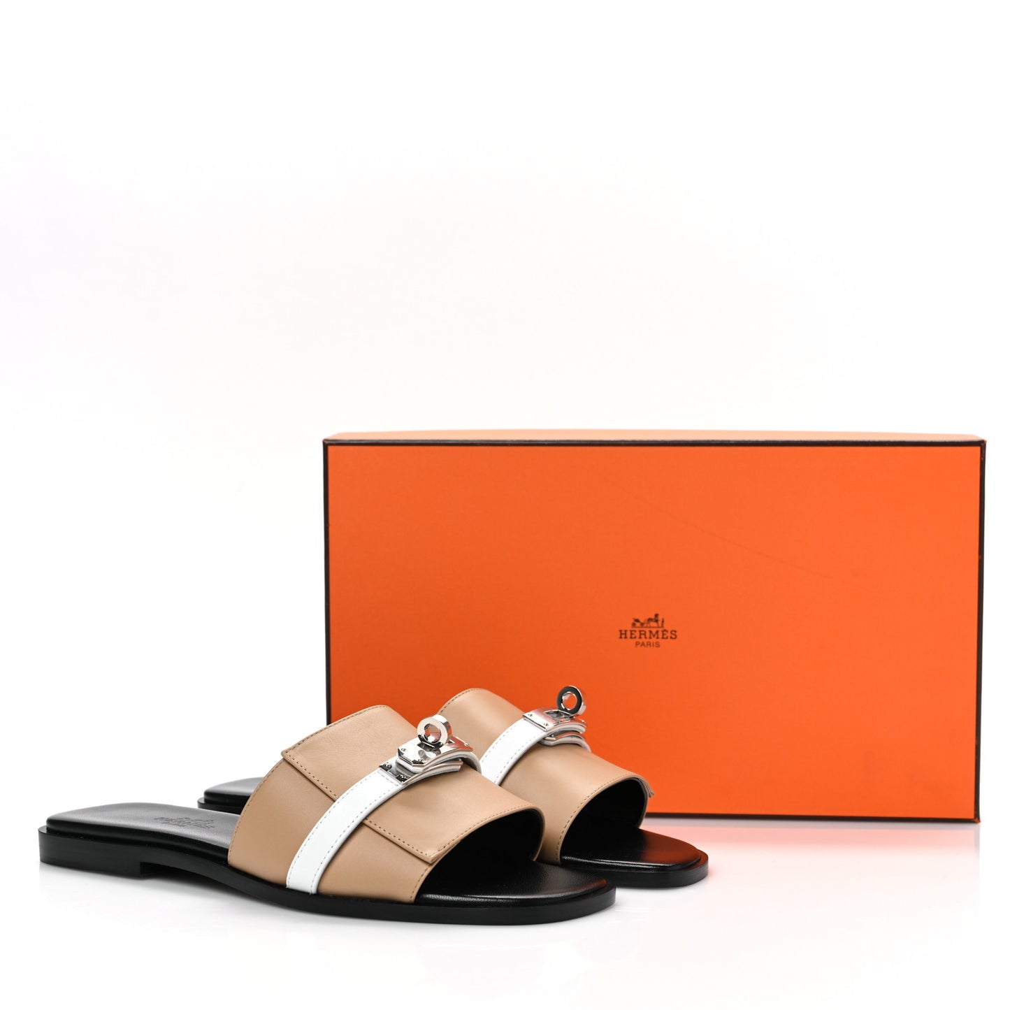 Calfskin Giulia Sandals 36 Beige Albinos White