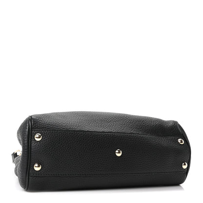Gucci Calfskin Small Bamboo Shopper Tote Black 4 of 10