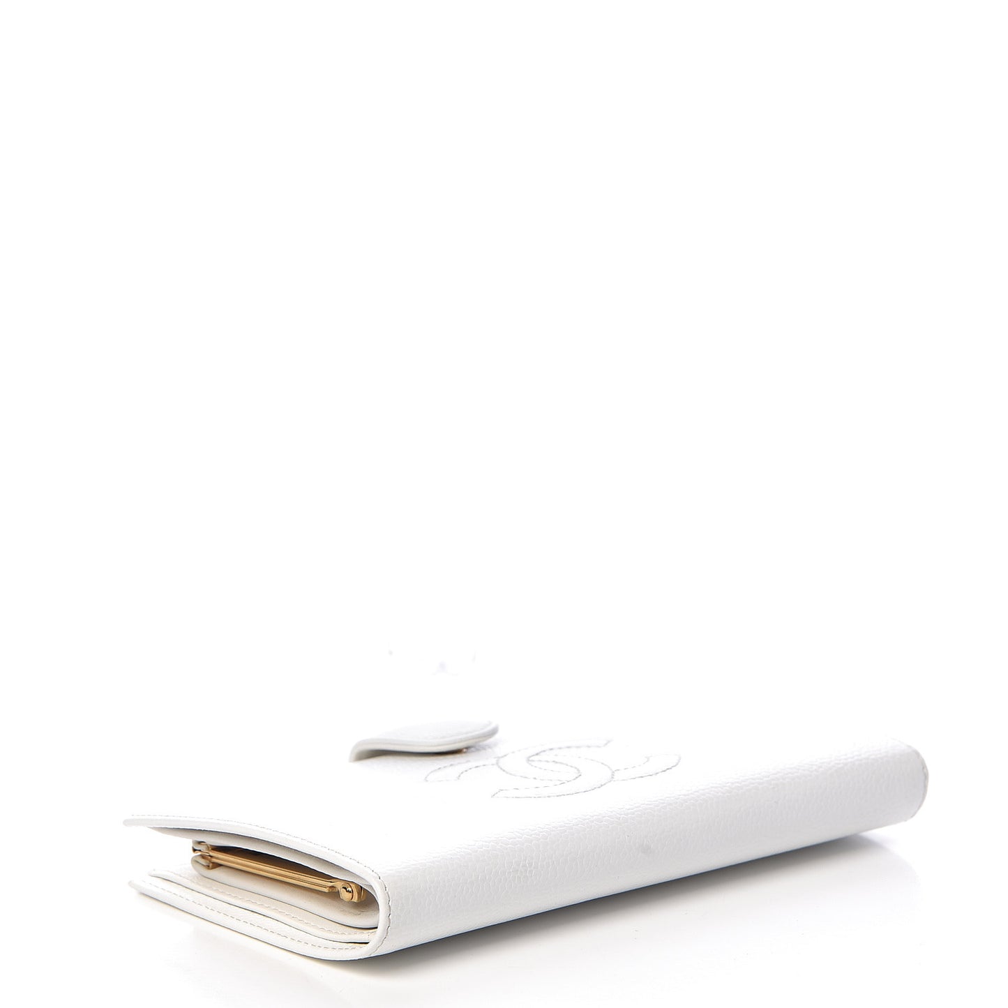 Caviar Timeless CC French Wallet White