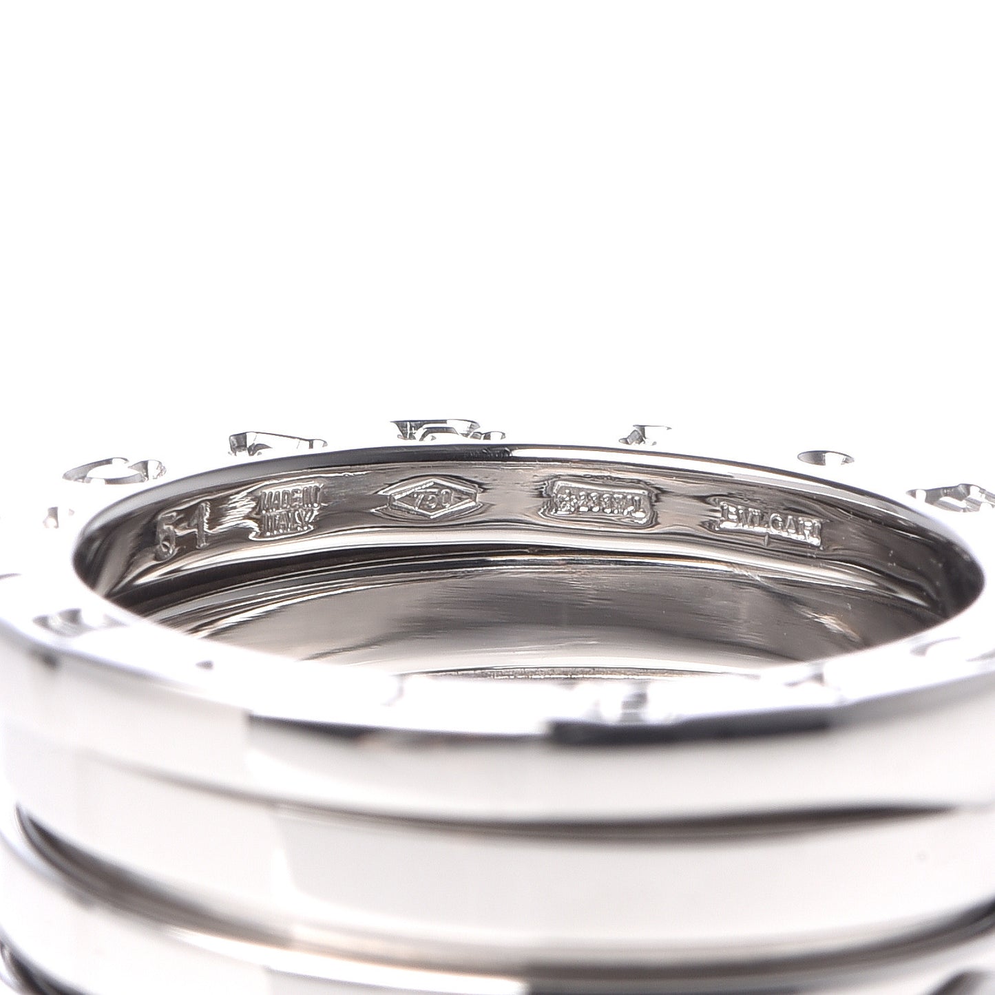 18K White Gold B.Zero1 Three-Band Ring 51 5.75