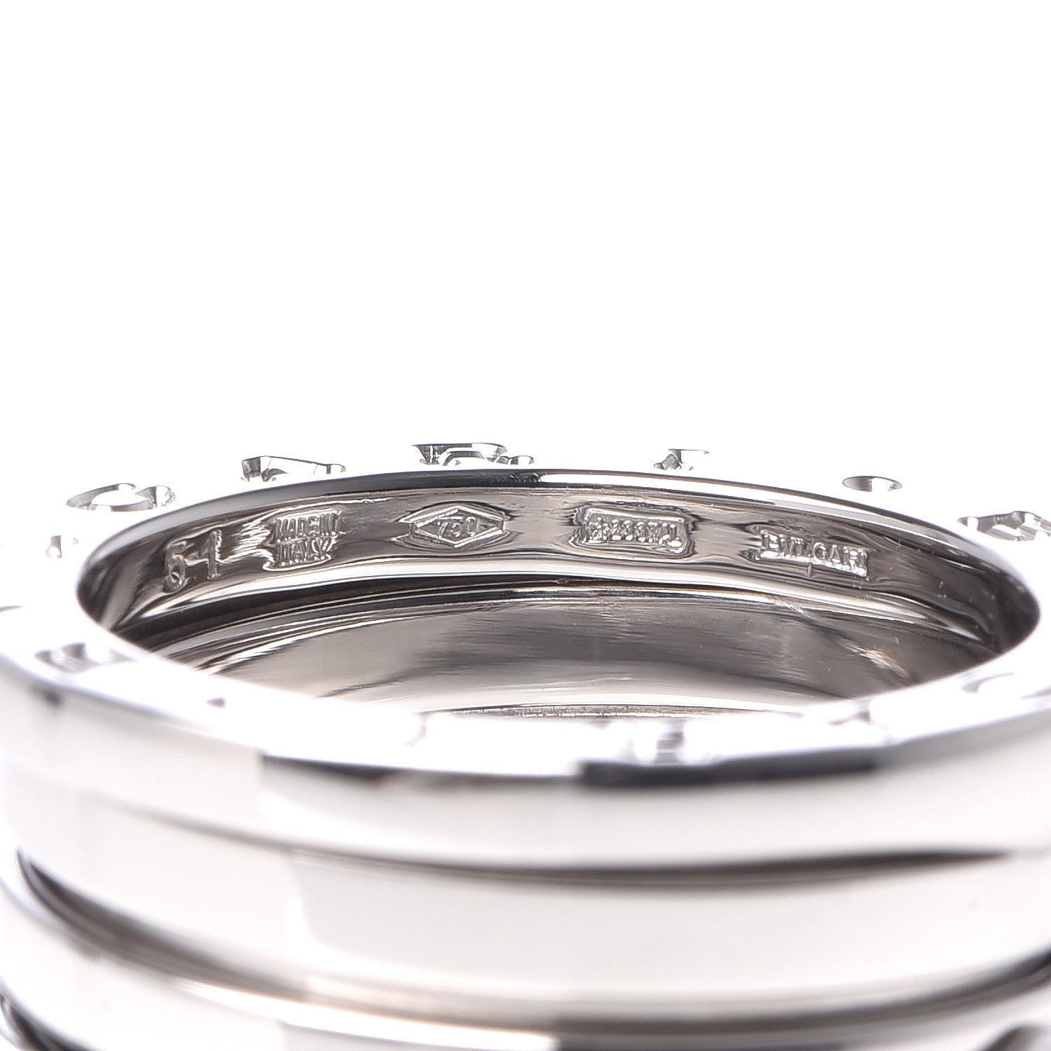 Bulgari 18K White Gold B.Zero1 Three-Band Ring 51 5.75 3 of 6