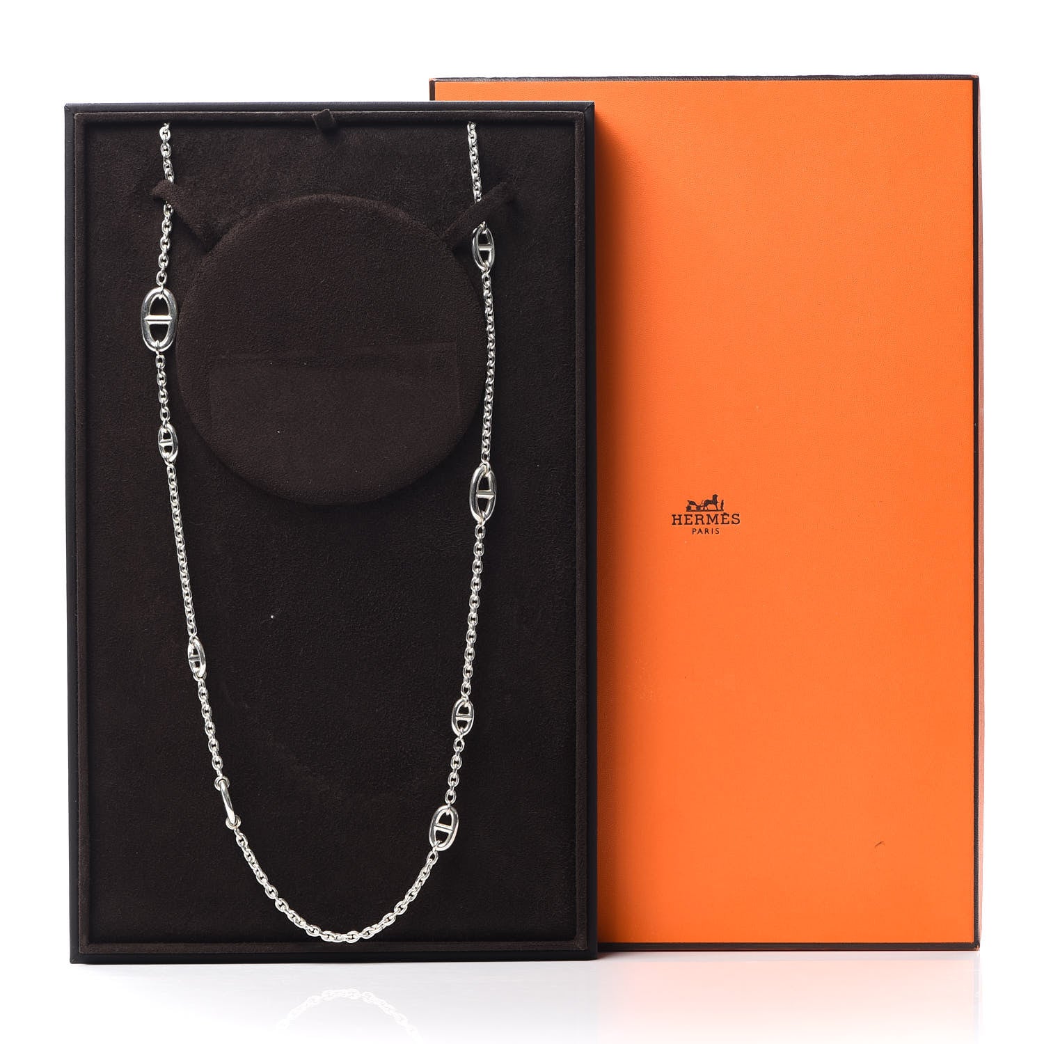 Hermes Sterling Silver Farandole Necklace 160 5 of 5