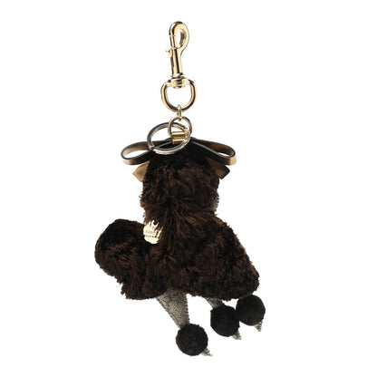 Gucci GG Supreme Monogram Lulu French Poodle Bag Charm Brown 1 of 4