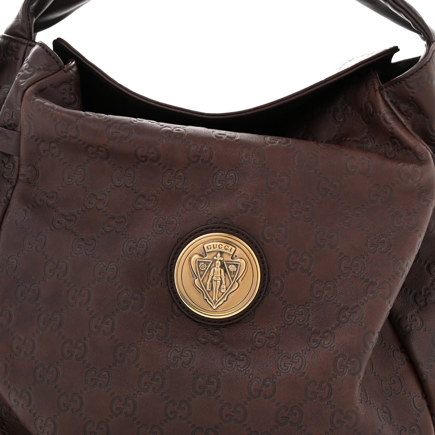 Guccissima Medium Hysteria Tote Chocolate