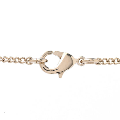 Chanel Crystal Metal Quilted CC Pendant Necklace Gold 5 of 7