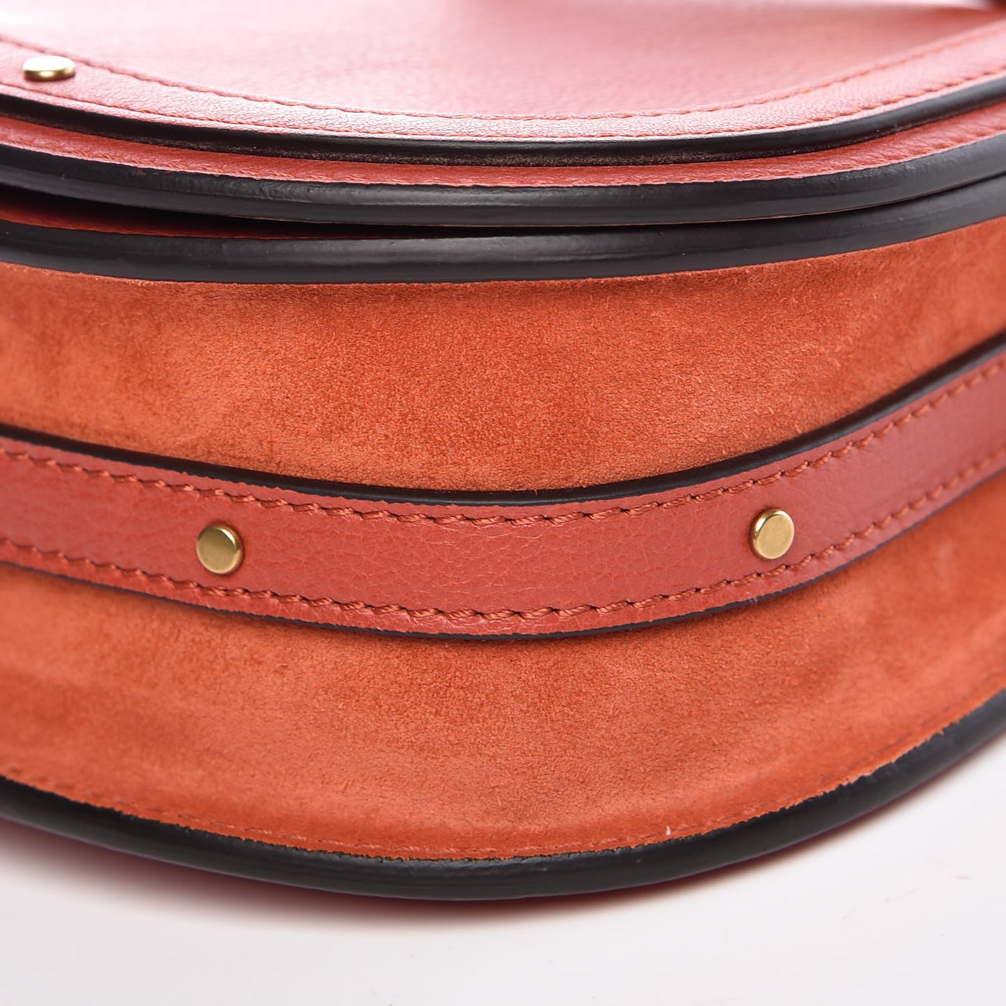 Calfskin Small Nile Bracelet Bag Earthy Red