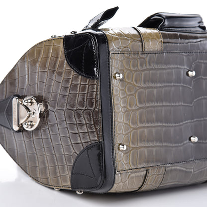 Versace Calfskin Crocodile Embossed Madonna Satchel 7 of 12