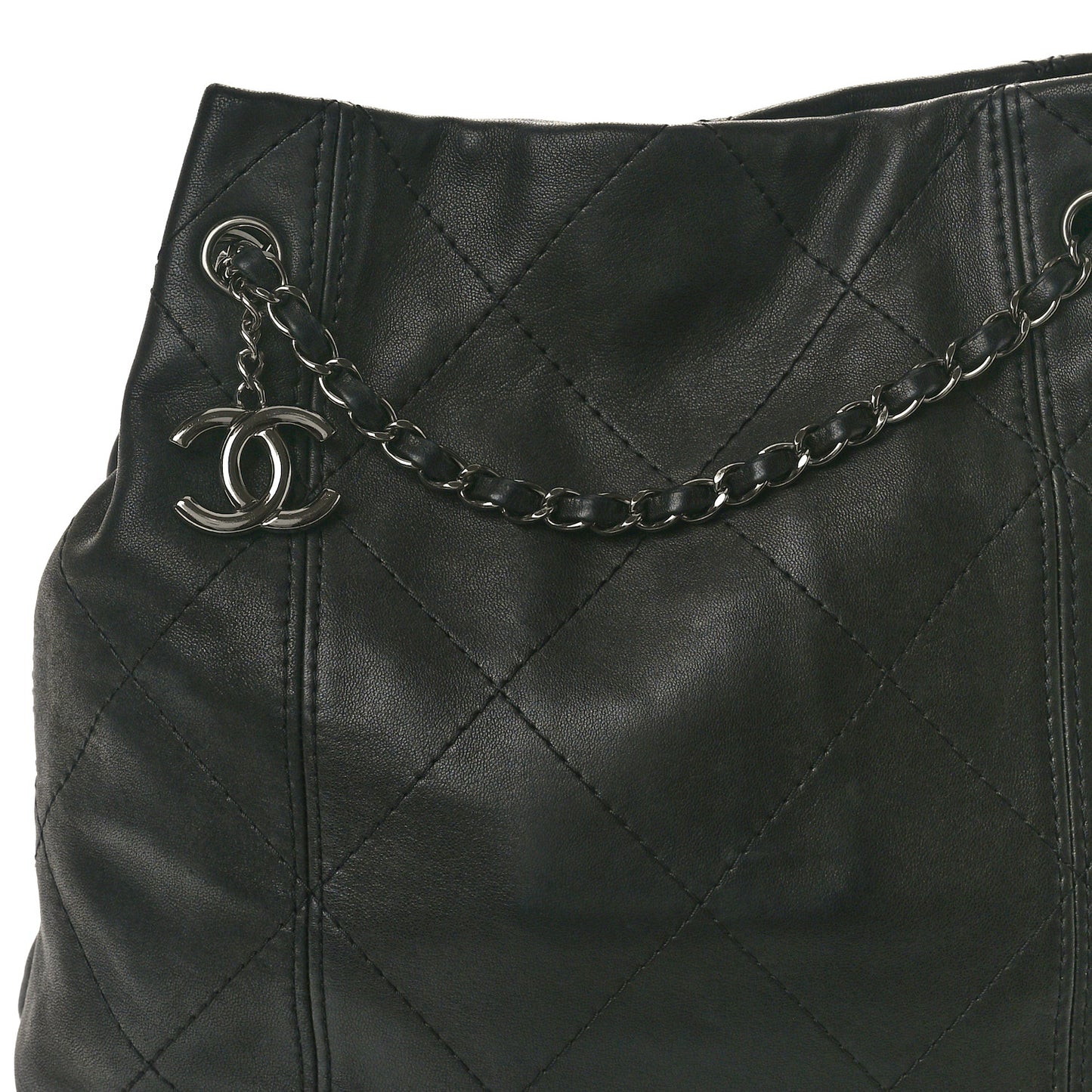 Lambskin Quilted Small Soft Touch Shoulder Bag Black