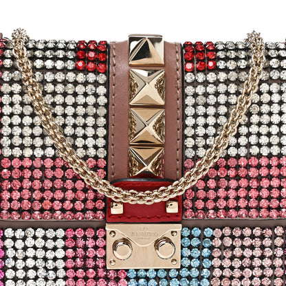 Valentino Garavani Vitello Crystal Embellished Small Glam Lock Rockstud Flap Multicolor 7 of 9