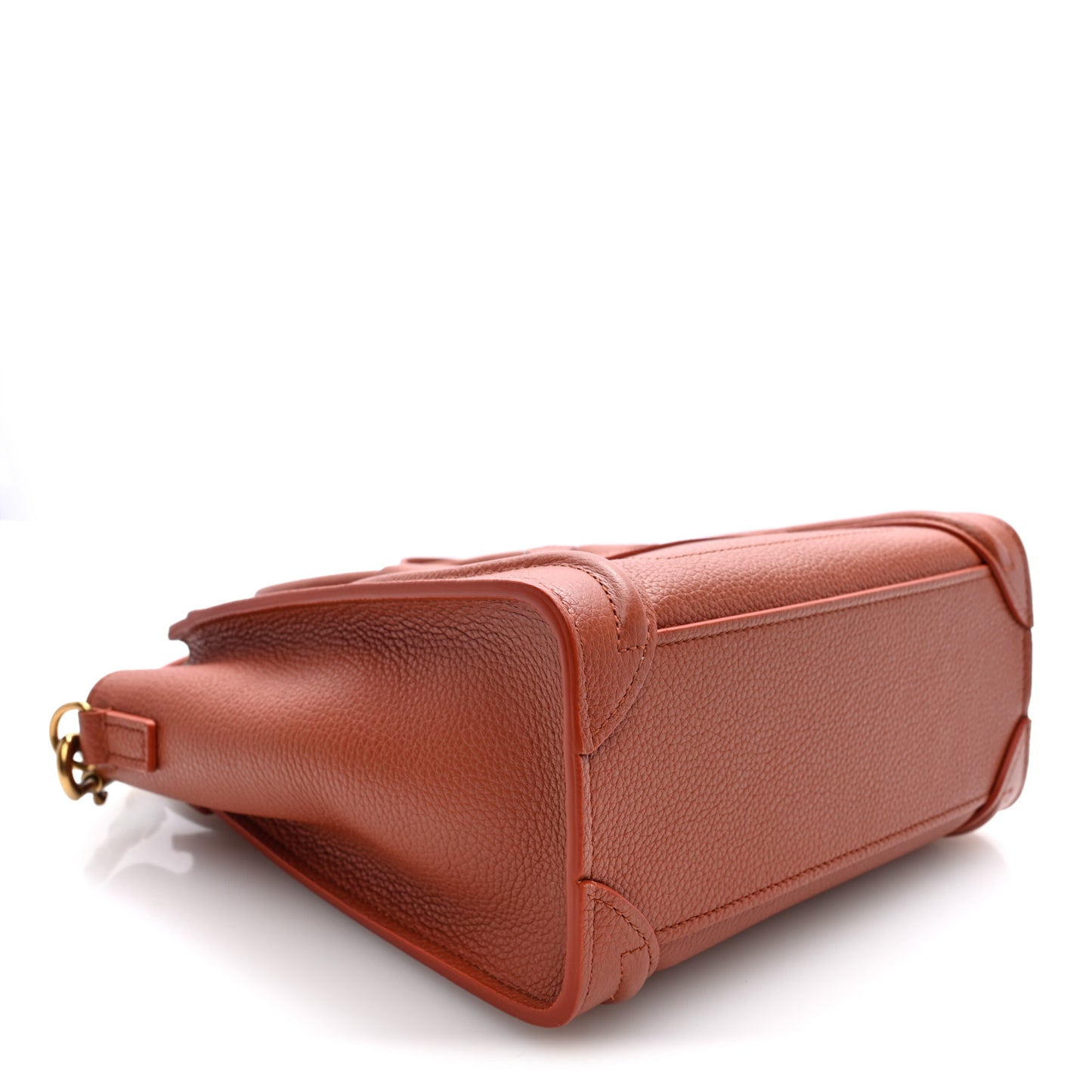 Drummed Calfskin Nano Luggage Terracotta
