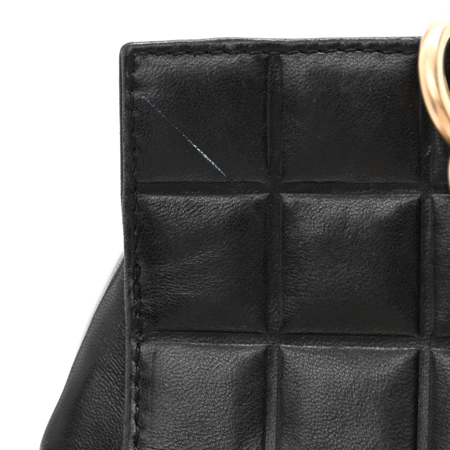 Chanel Calfskin Quilted CC Chocolate Bar Shoulder Bag Black 12 of 14