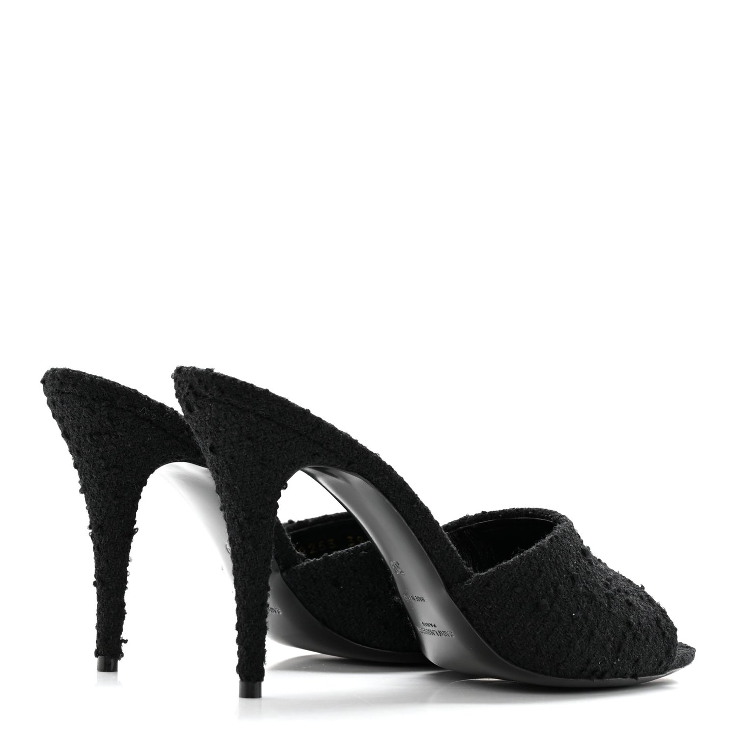 Boucle Tweed La 16 95 Mule Sandals 39 Black