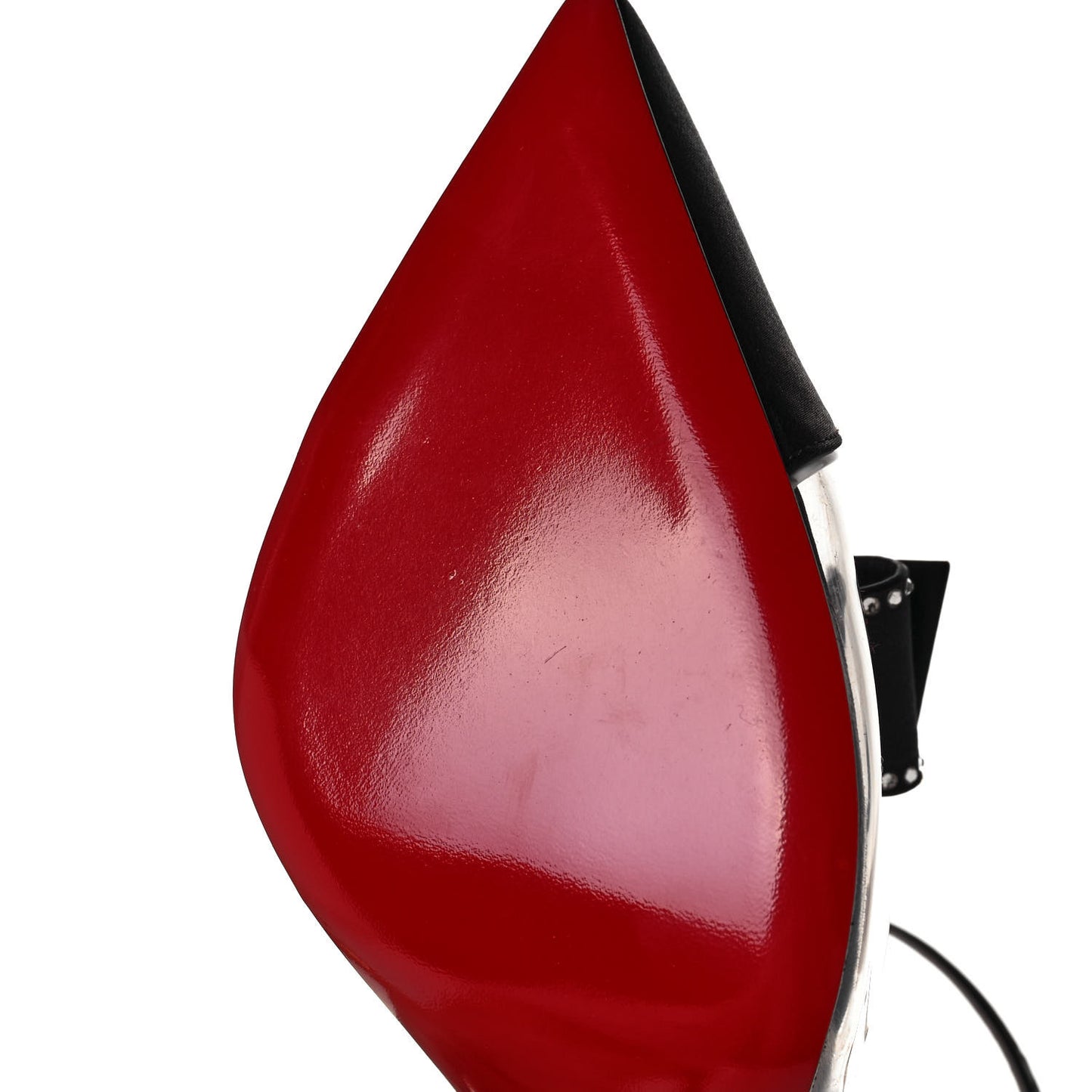 Satin Patent PVC Naked Bow 100 Pumps 38 Black