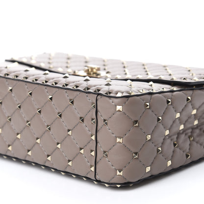 Valentino Garavani Nappa Large Rockstud Spike Shoulder Bag Clay 7 of 9