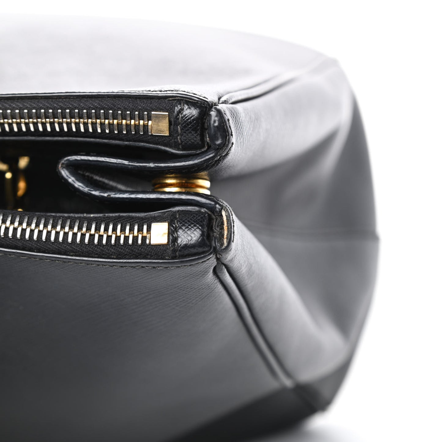 Saffiano Large Galleria Double Zip Tote Black