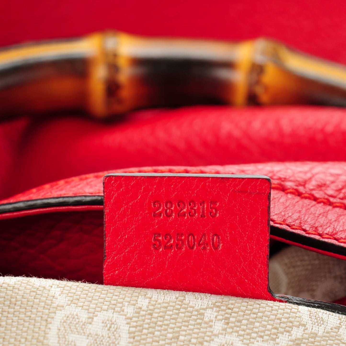Pebbled Calfskin Medium Diana Bamboo Shoulder Bag Red