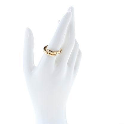 Bulgari 18K Yellow Gold Diamond Serpenti Viper Single Spiral Ring 60 9 2 of 5