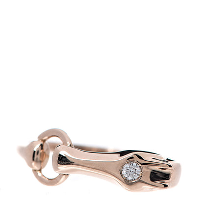 Hermes 18K Rose Gold Diamond TPM Galop Ring 47 4 2 of 8