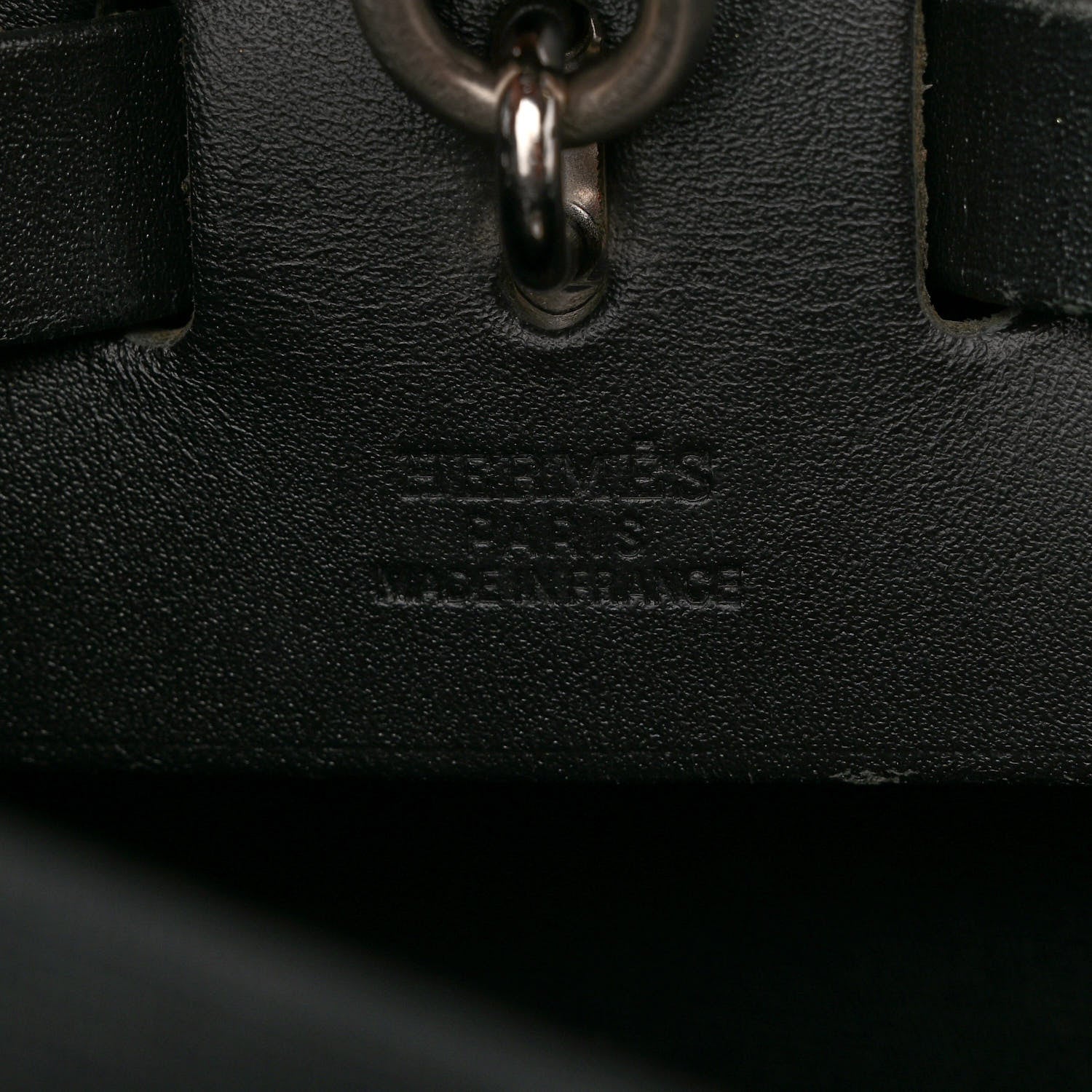 Hermes Toile Vache Calfskin Herbag 30 PM Backpack Black 8 of 11