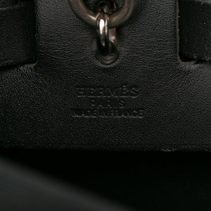 Hermes Toile Vache Calfskin Herbag 30 PM Backpack Black 8 of 11
