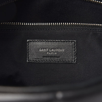 Saint Laurent Lambskin Quilted Medium Loulou Puffer Monogram Chain Satchel Black 7 of 10