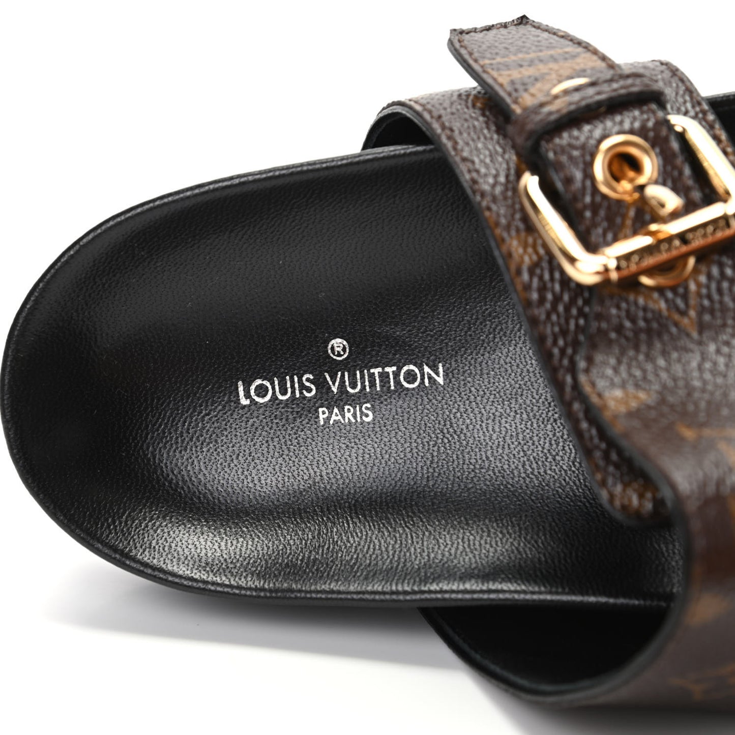 Monogram Bom Dia Mule Sandals 38 Black