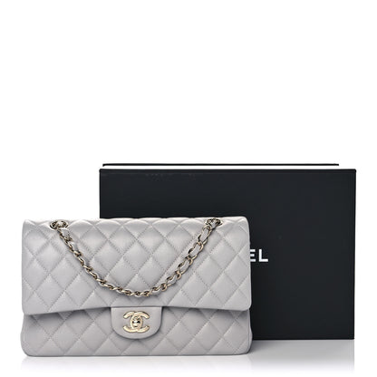 Chanel Caviar Quilted Medium Double Flap Grey 10 of 10