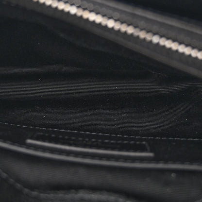 Saint Laurent Sheepskin Matelasse Chevron Monogram Medium College Bag Black 6 of 12