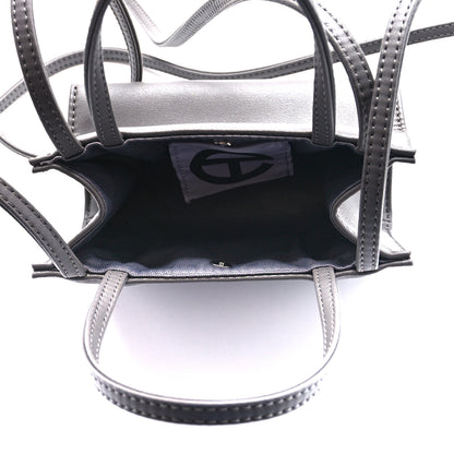 Telfar Vegan Leather Small Shopping Bag Grey 5 of 11