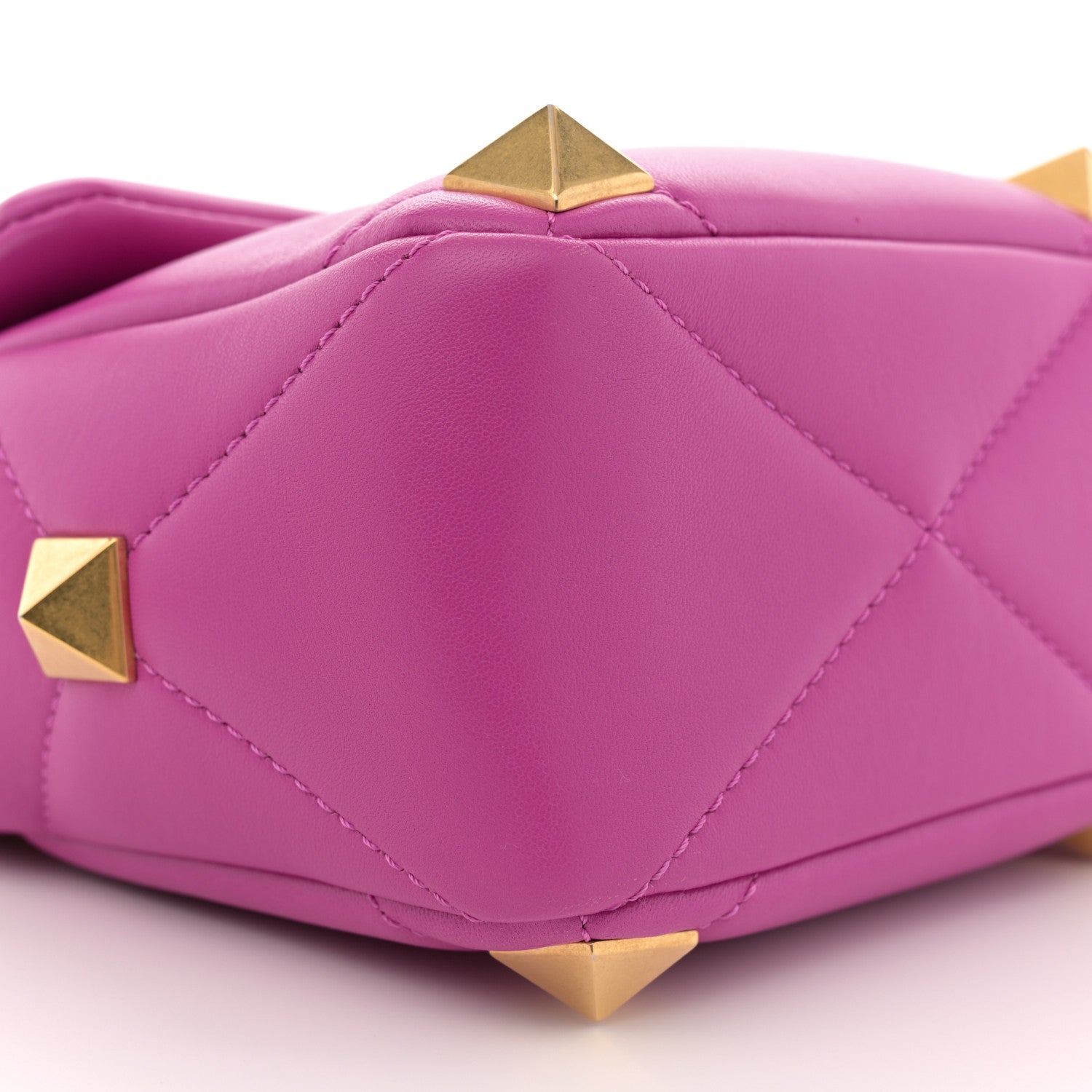 Valentino Garavani Nappa Large Roman Stud Shoulder Bag Radiant Orchid 8 of 9
