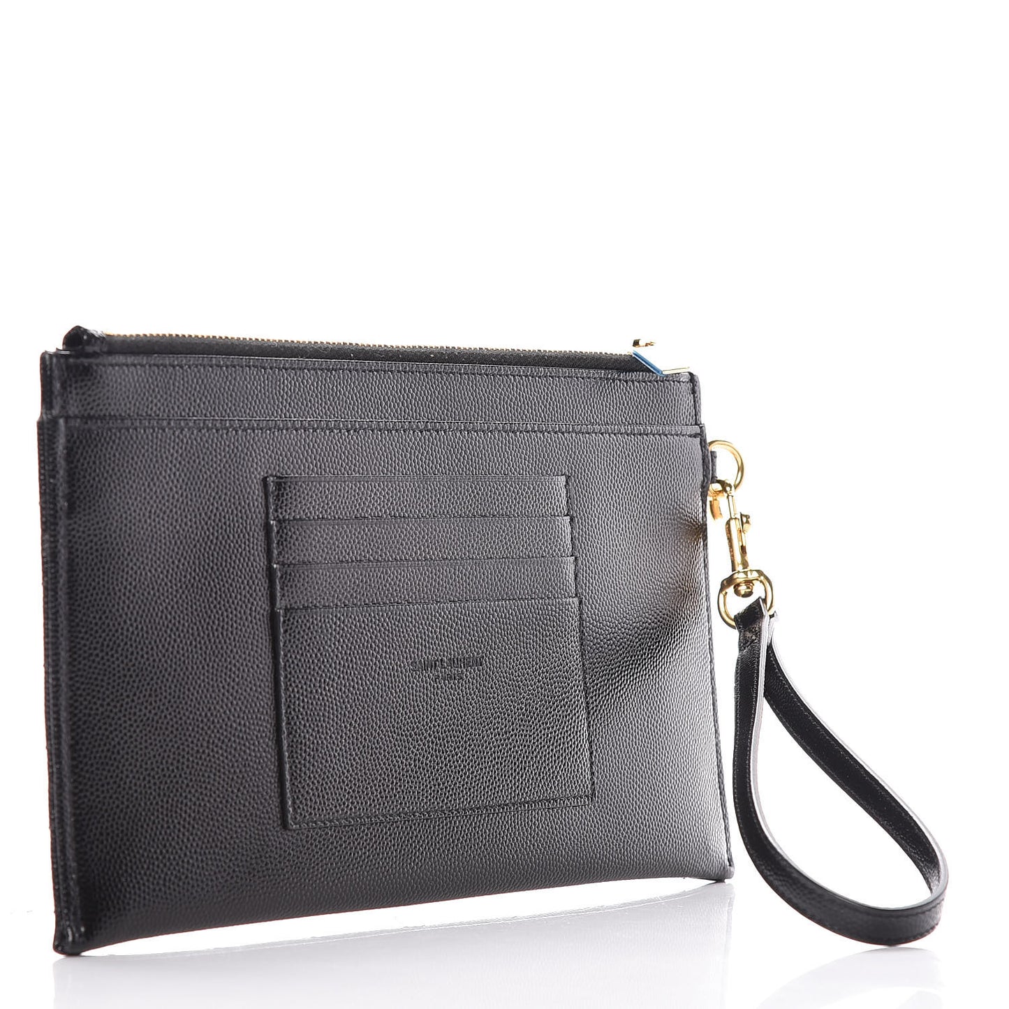 Grain De Poudre Chevron Monogram Bill Pouch Black