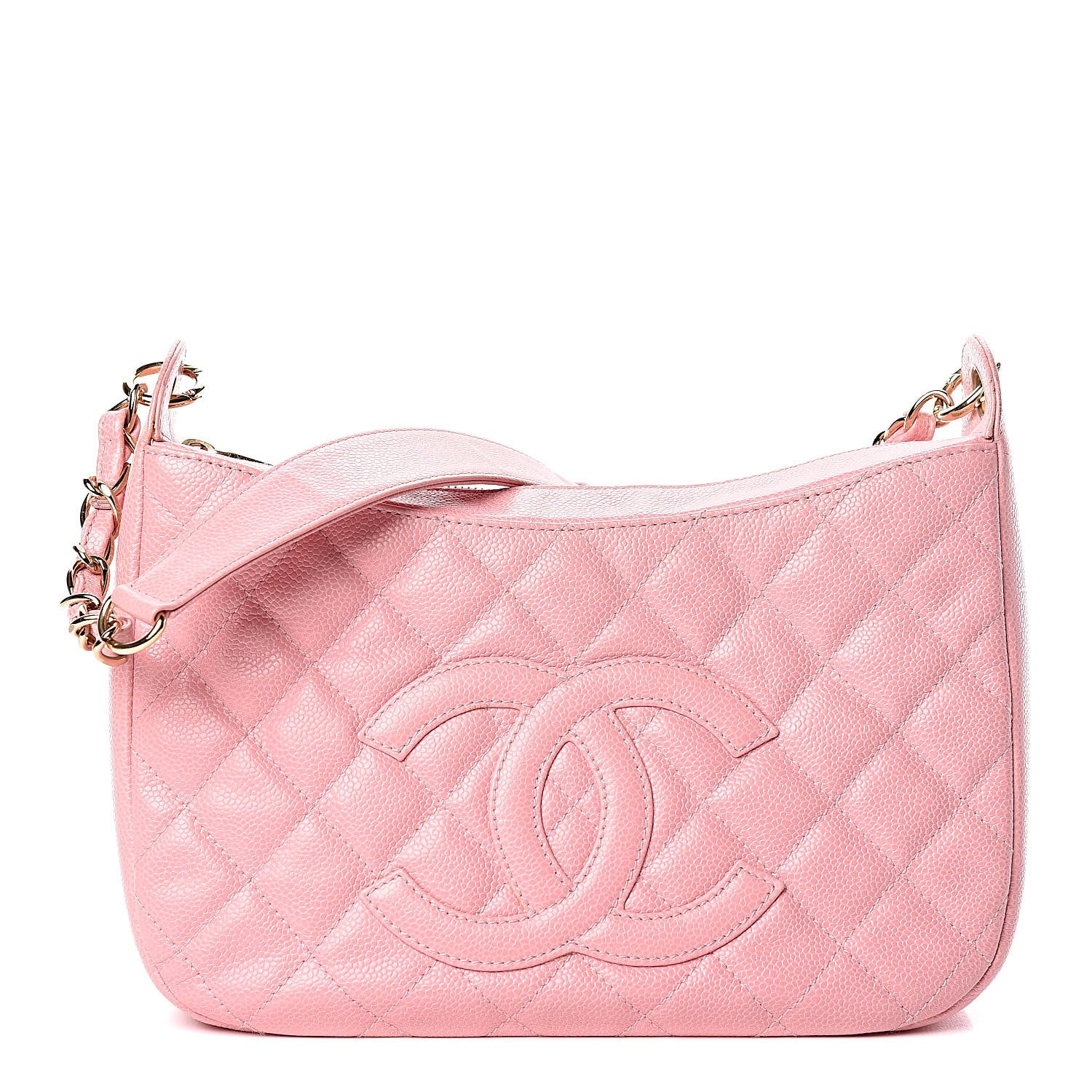 Chanel Caviar Quilted Hobo Pink 1 of 16