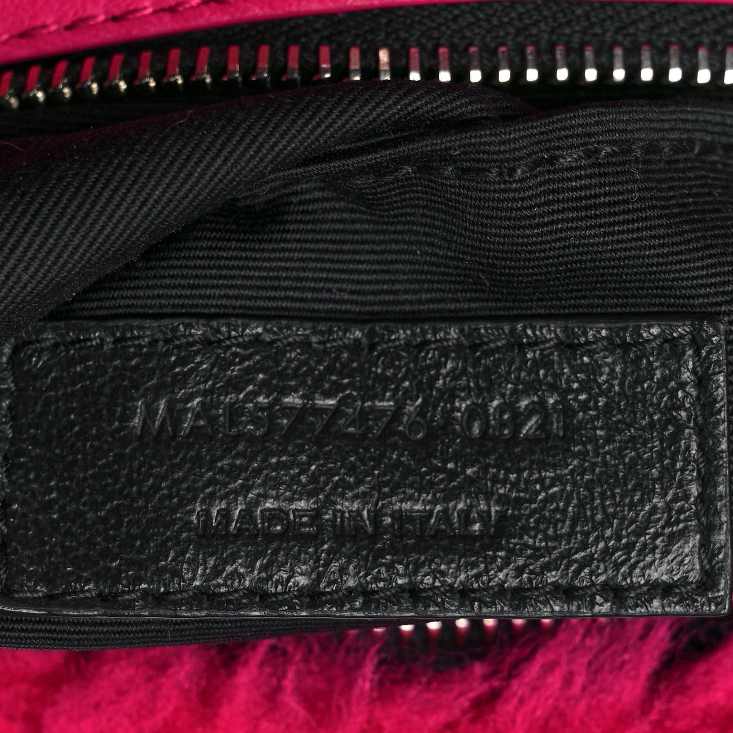 Merino Shearling Lambskin Quilted Small Loulou Puffer Monogram Chain Satchel Fuchsia