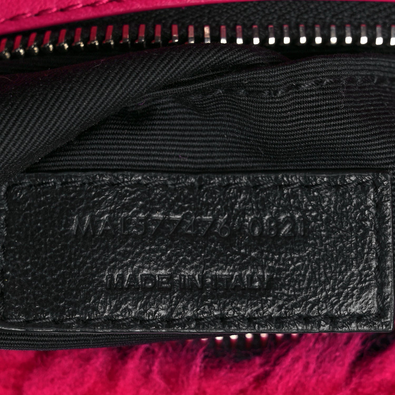 Saint Laurent Merino Shearling Lambskin Quilted Small Loulou Puffer Monogram Chain Satchel Fuchsia 7 of 10
