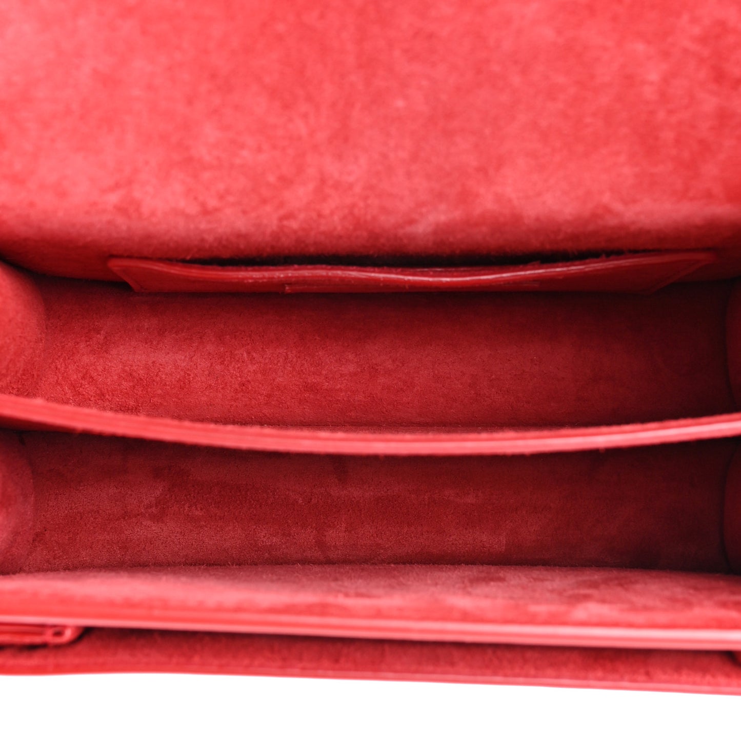 Patent Small Monogram Sunset Red