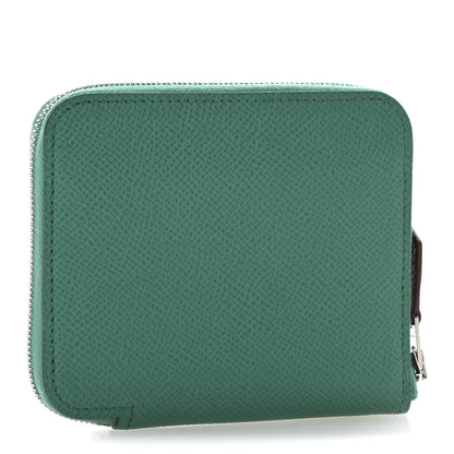 Hermes Epsom Silk'In Compact Wallet Vert Jade 3 of 8