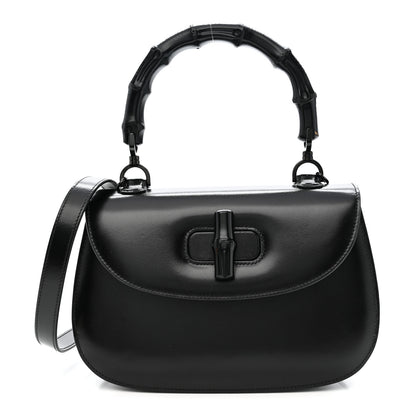 Gucci Boarded Dyana Lux Calfskin Web Monochrome Medium Bamboo 1947 Top Handle Bag Black 1 of 12