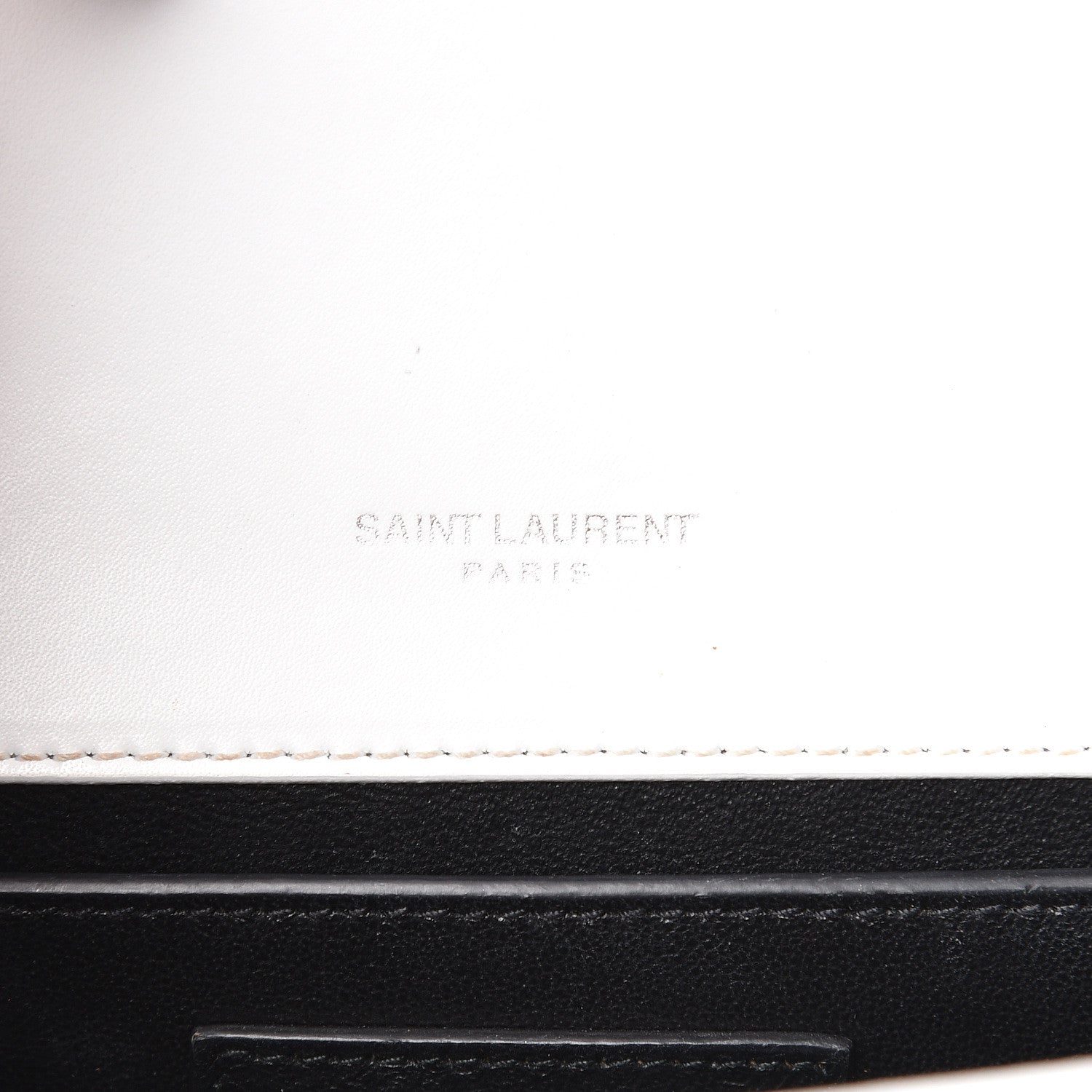 Saint Laurent Smooth Calfskin Small Monogram Kate Satchel Optical White 6 of 15