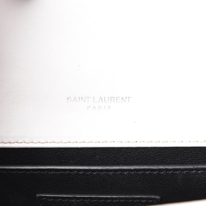 Saint Laurent Smooth Calfskin Small Monogram Kate Satchel Optical White 6 of 15
