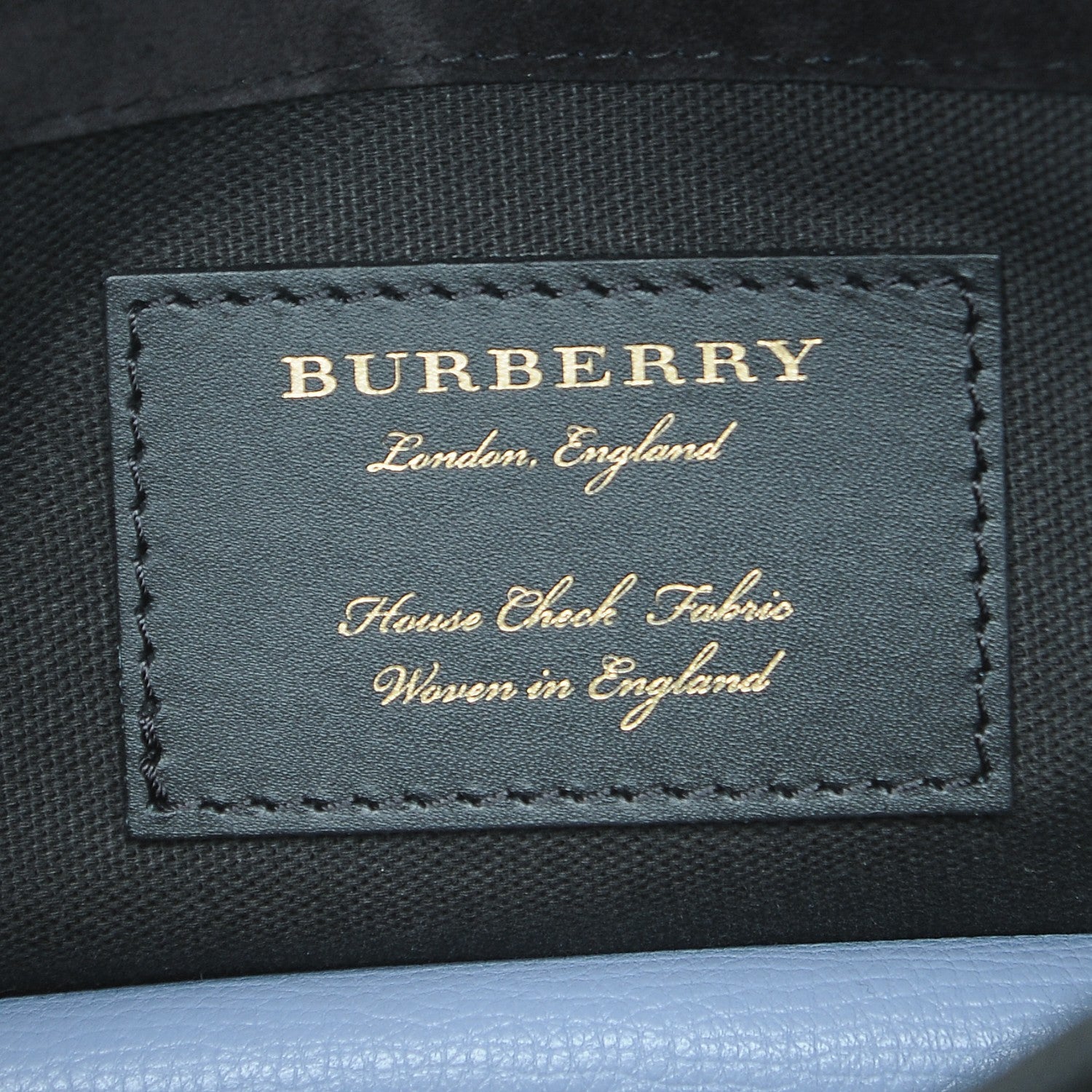 Burberry Derby Calfskin House Check Small Macken Crossbody Bag Slate Blue 6 of 9