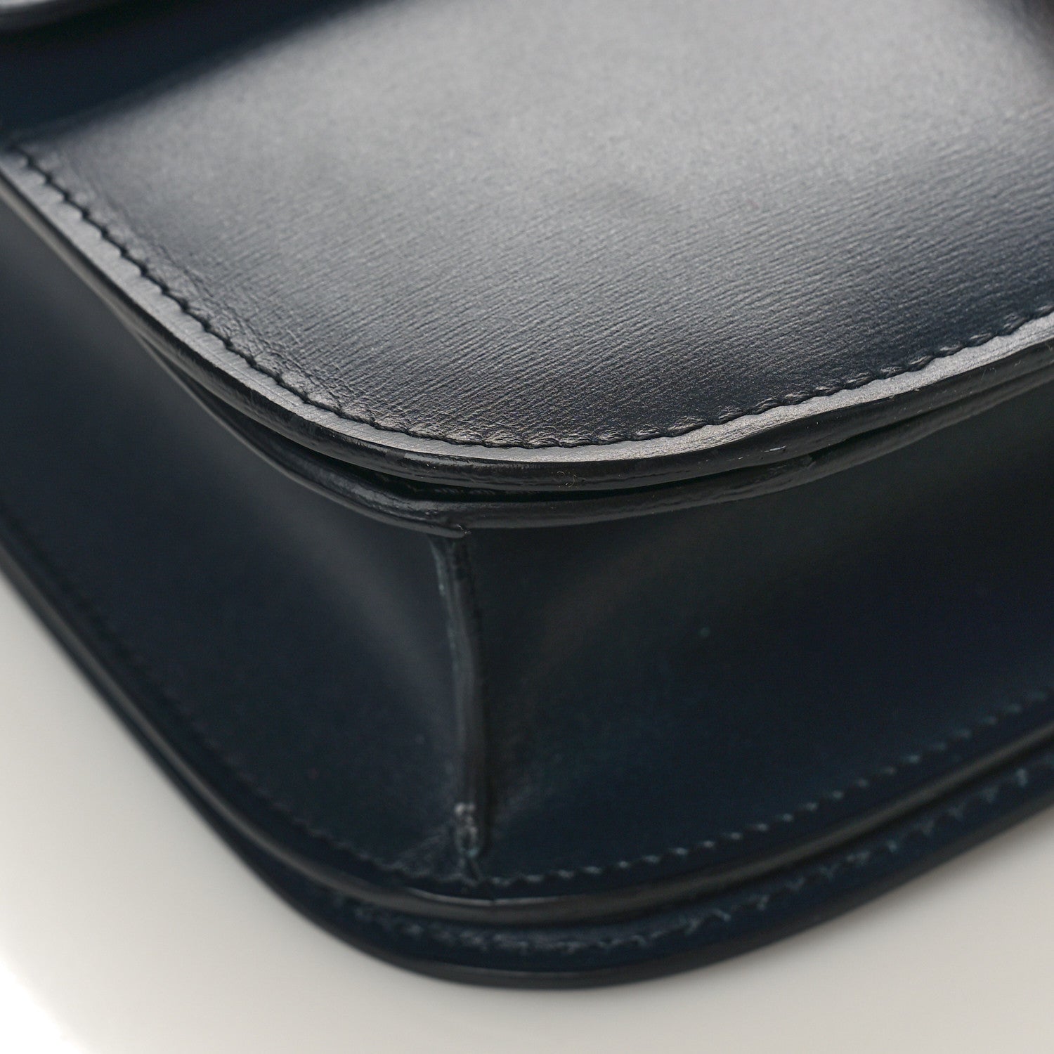 Celine Box Calfskin Medium Classic Box Flap Bag Navy 7 of 8