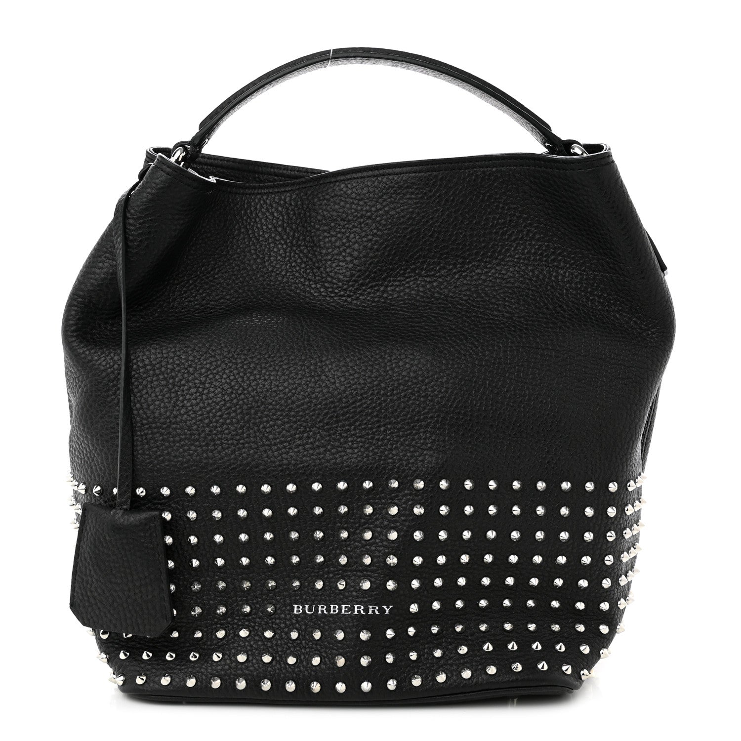 Burberry Calfskin Studded Medium Susanna Hobo Black 1 of 8