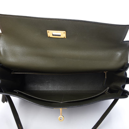 Hermes Togo Kelly Retourne 32 Vert Olive 5 of 9