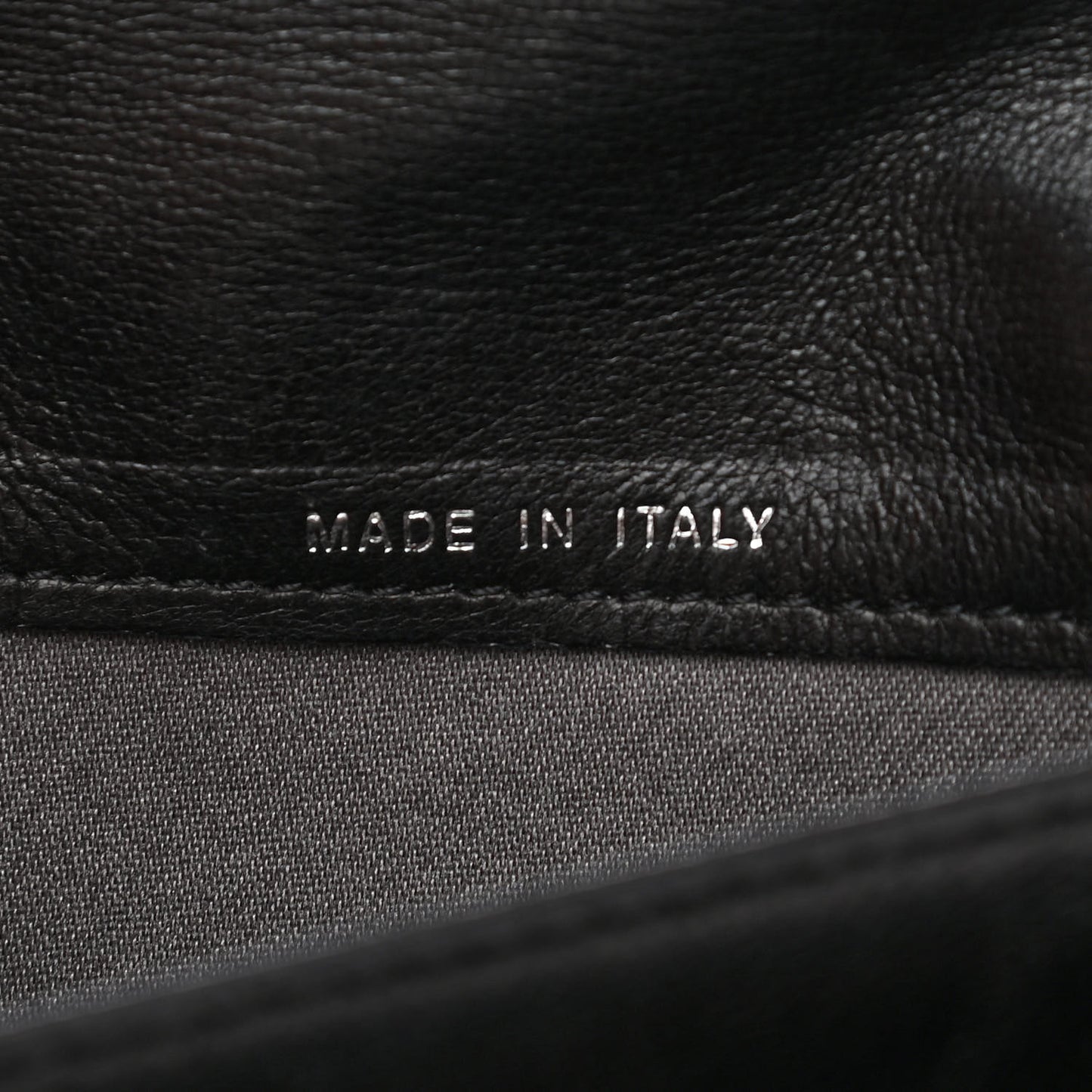 Lambskin Camellia Embossed Yen Wallet Black