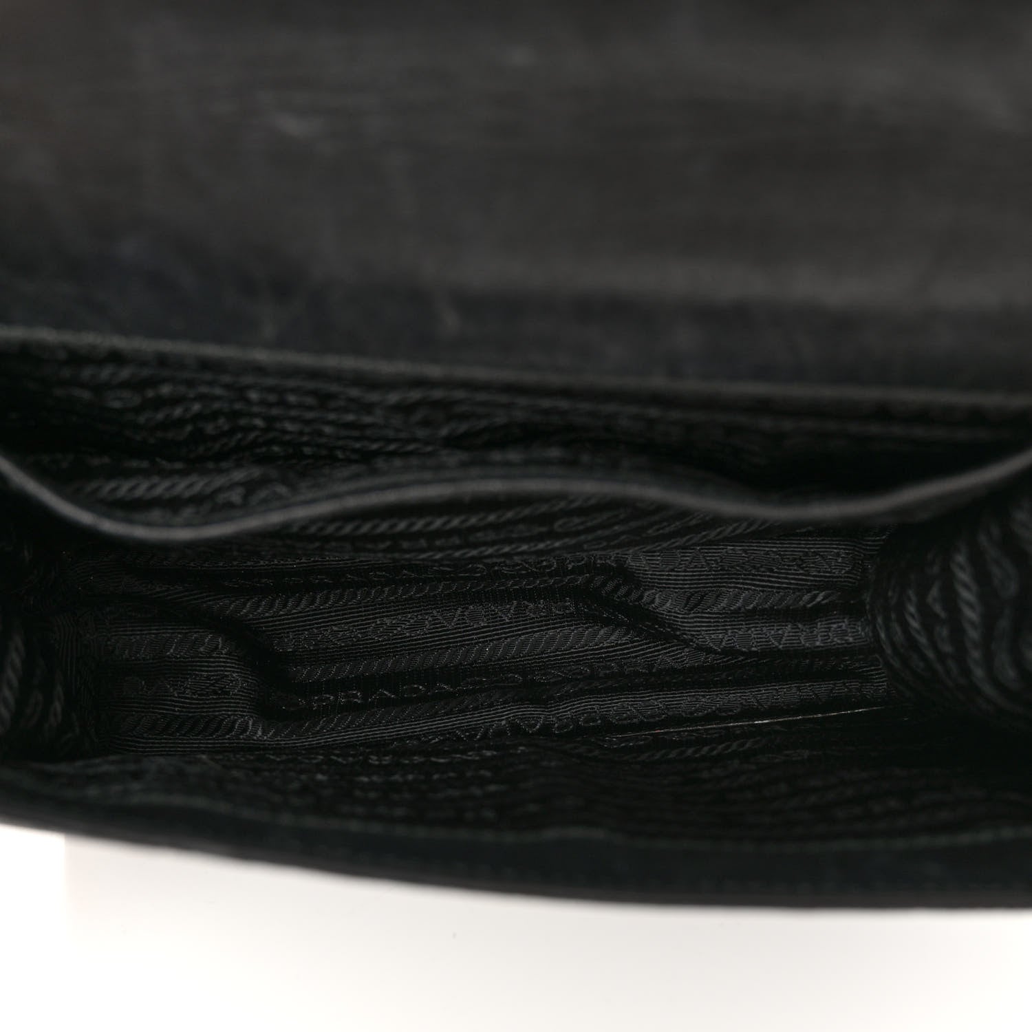 Prada Saffiano Soft Calfskin Chain Crossbody Bag Black 5 of 9