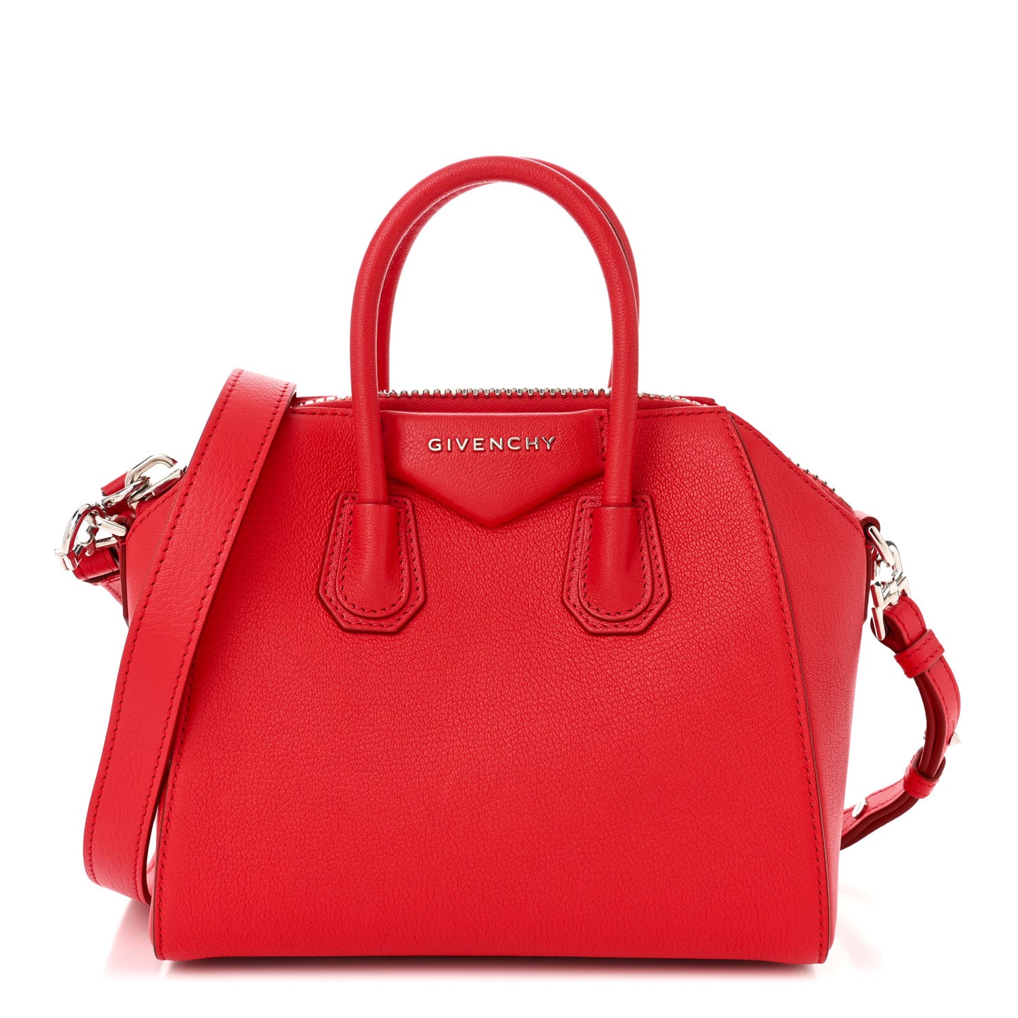 Sugar Goatskin Mini Antigona Medium Red