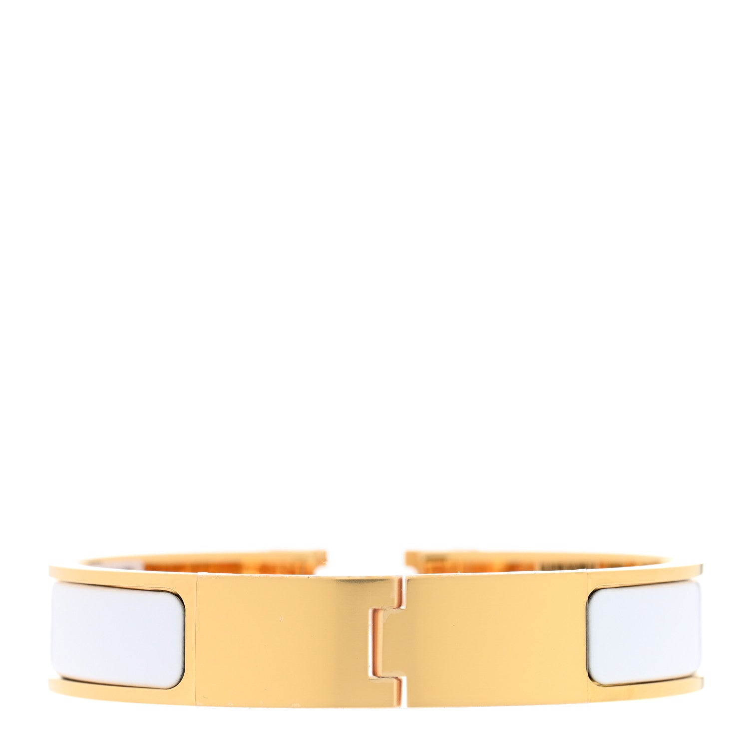 Hermes Enamel Narrow Clic Clac H Bracelet PM White 3 of 5