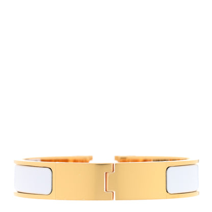 Hermes Enamel Narrow Clic Clac H Bracelet PM White 3 of 5