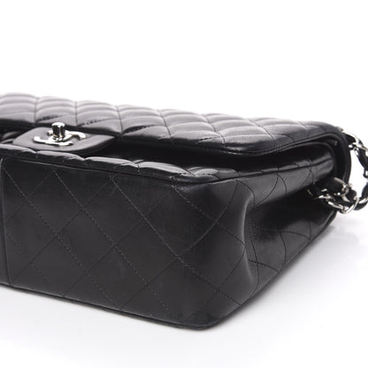 Chanel Lambskin Quilted Jumbo Double Flap Black 8 of 12