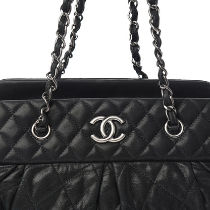 Chanel Iridescent Calfskin Chic Quilt Bowling Bag Black 10 of 11